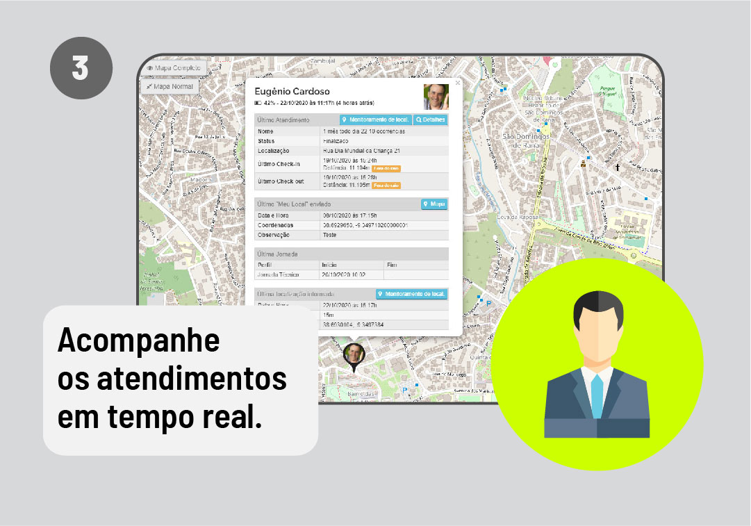 Aplicativo para monitorar a localização da equipe externa em tempo real